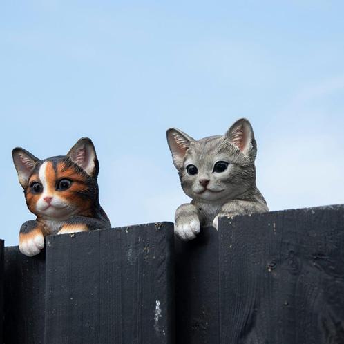 tuinbeeld schutting kat poes, Tuin en Terras, Tuinbeelden, Nieuw, Ophalen of Verzenden