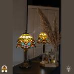 Tiffany tafellamp Lucette - 20 cm, Nieuw, Ophalen of Verzenden, Glas, Tiffany