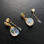 Oorbellen regenboogkwarts maansteen kleur, Sieraden, Tassen en Uiterlijk, Oorbellen, Met kristal, Hangers, Wit, Nieuw