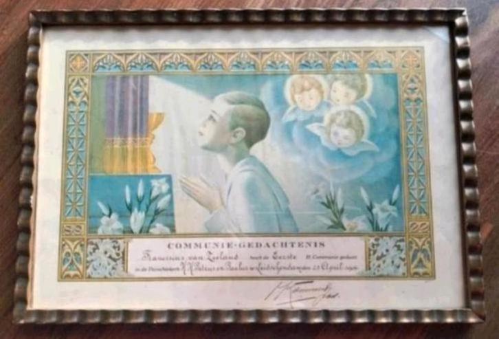 Communie-Gedachtenis 1936 (Parochiekerk Petrus Leidschendam), Antiek en Kunst, Antiek | Religie, Ophalen of Verzenden