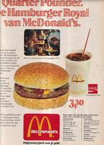 Retro reclame 1980 McDonalds Coca-cola & quarter pounder, Overige typen, Ophalen of Verzenden