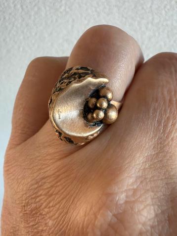 M154/Pentti Sarpaneva vintage Bronzen ring Finland beschikbaar voor biedingen