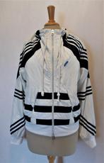 Wit/zwart origineel jasje van Adidas met aparte kraag! M, Kleding | Dames, Jasjes, Kostuums en Pakken, Jasje, Maat 38/40 (M), Wit