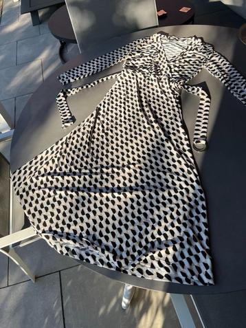 Zwart/wit/beige Vanilia maxi jurk, maat S beschikbaar voor biedingen