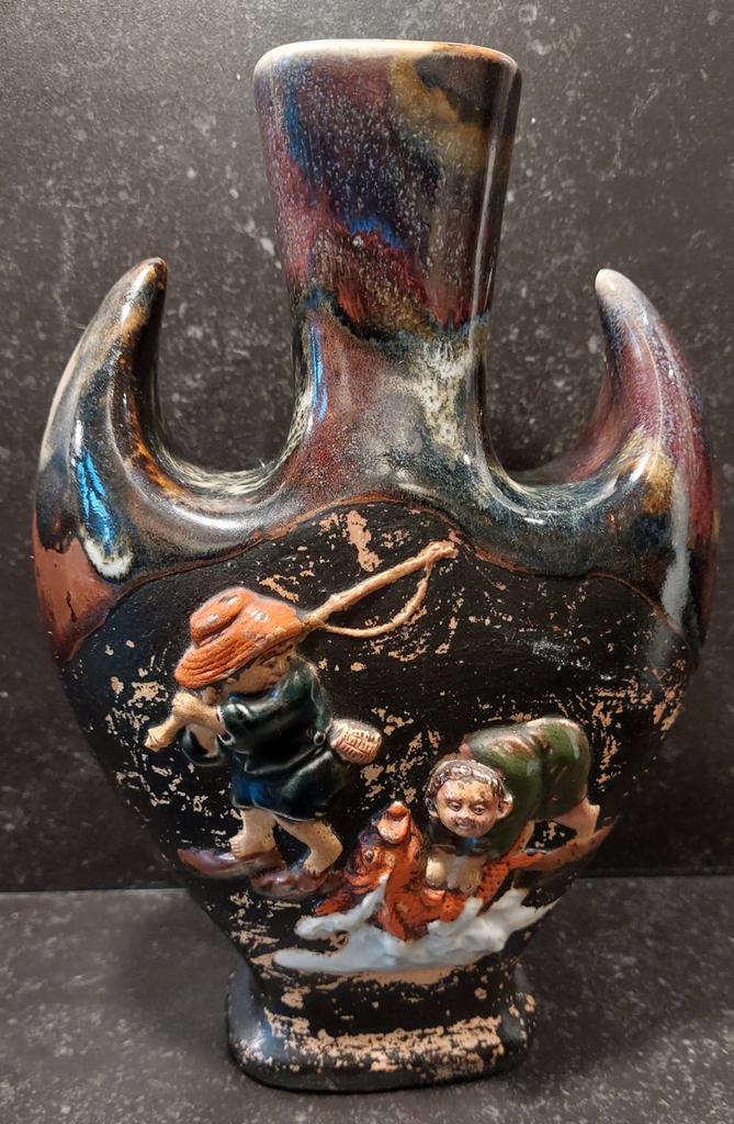 Sumida Gawa Vaas antiek aardewerk Japan Azië, Antiek en Kunst, Antiek | Keramiek en Aardewerk, Ophalen of Verzenden