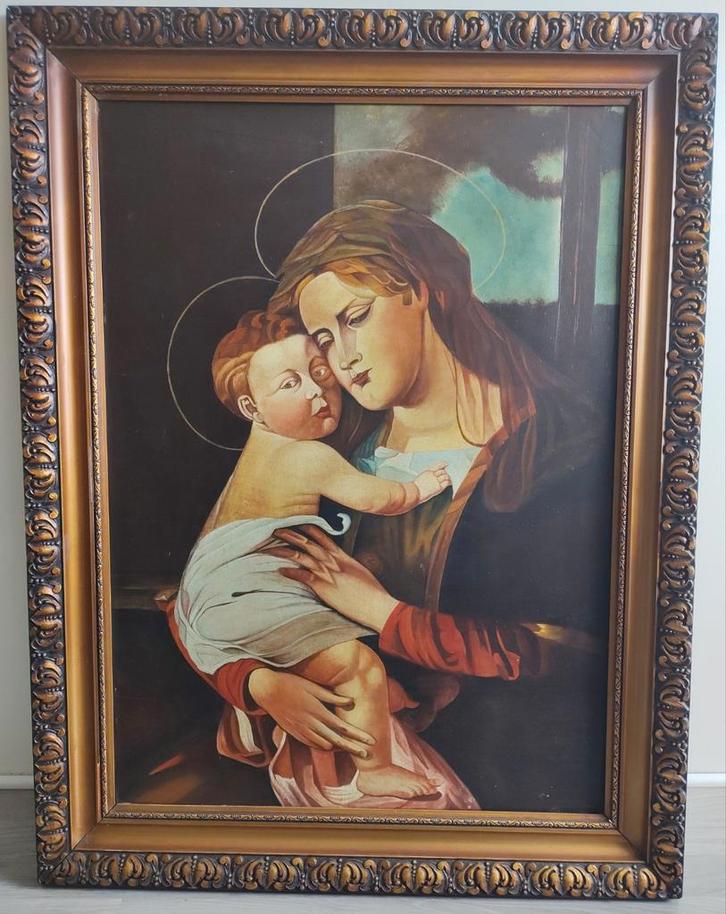 Prachtig groot en heel bijzonder antiek art niveau kunstwerk, Antiek en Kunst, Kunst | Schilderijen | Klassiek, Ophalen