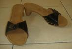 Gabor Sport kleppertjes maat 39 muilen lakleer zwart ZGAN, Verzenden, Zwart, Gabor, Sandalen of Muiltjes