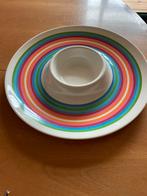 Melamine chips &dip schaal in vintage retro stijl, Huis en Inrichting, Ophalen of Verzenden, Zo goed als nieuw, Overige stijlen
