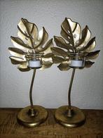 Monnsrterra waxinelicht houders goud, Huis en Inrichting, Ophalen, Overige materialen, Overige kleuren, 25 tot 50 cm