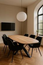 Deense ovale eettafel - massief eiken - 260x100cm, Huis en Inrichting, Complete eetkamers, Ophalen of Verzenden, Zo goed als nieuw