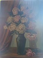 Olieverfschilderij rozen in Vaas, Antiek en Kunst, Ophalen