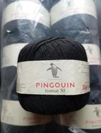 Pingouin Katoen Garen - 10 Bollen Zwart, Ophalen of Verzenden, Nieuw, Breien of Haken, Wol of Garen