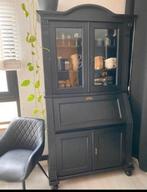 zwarte buffetkast met secretaire + ingebouwde lamp, Ophalen, Zo goed als nieuw, 25 tot 50 cm, 200 cm of meer