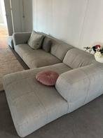 Gezellige Stoffen Bank | Compleet Met Poef, Ophalen, 75 tot 100 cm, Zo goed als nieuw, Stof