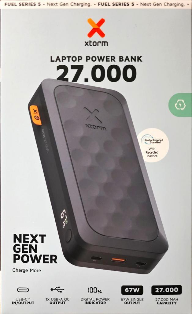 Xtorm 67W Fuel Series Powerbank 27.000-Midnight Black Nieuw., Telecommunicatie, Powerbanks, Nieuw, Ophalen of Verzenden