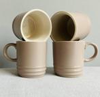 Creuset Sisal 4 espressokopjes met oor beige mat keramiek, Huis en Inrichting, Keuken | Servies, Nieuw, Ophalen of Verzenden, Effen