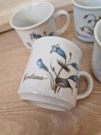 Vintage Mokken Set - Botanische Illustraties, Antiek en Kunst, Ophalen of Verzenden