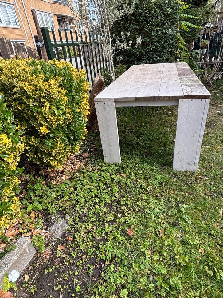 Massieve Houten Tafel - Robuust, Tuin en Terras, Tuintafels, Gebruikt, Rechthoekig, Hout, Ophalen