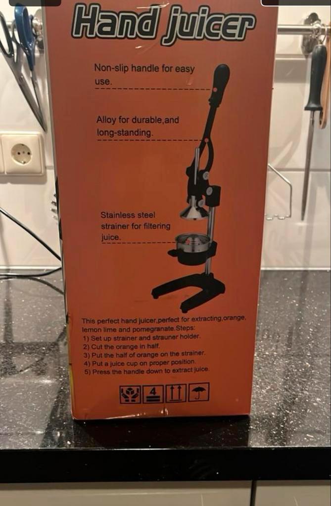 Handmatige Citruspers - Nieuw in doos!, Witgoed en Apparatuur, Juicers, Nieuw, Citruspers, Handmatig, Ophalen of Verzenden