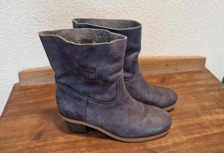 Shabbies Amsterdam enkellaars mt 37, Kleding | Dames, Schoenen, Zo goed als nieuw, Blauw, Ophalen of Verzenden