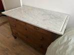 Oud houten kastje met marmeren blad, Antiek en Kunst, Ophalen