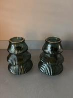 Glazen Waxinehouders Kerstboom Vorm, Huis en Inrichting, Lampen | Lampenkappen, Ophalen of Verzenden, Zo goed als nieuw, Overige vormen