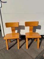 2x Vintage Houten Kleuterstoeltjes, Ophalen, Gebruikt, Twee, Overige kleuren