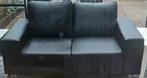 Zwarte 2-zits bank, Huis en Inrichting, Banken | Bankstellen, Ophalen of Verzenden