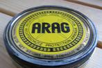 Blik met ARAG sticker, Verzamelen, Blikken, Ophalen of Verzenden, Gebruikt, Overige, Overige merken