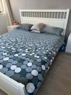 Tweepersoonsbed wit Ikea 2.27m x 1.90m met twee lattenbodems, Ophalen, Gebruikt, Tweepersoons, 180 cm