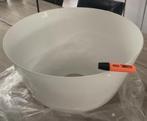 Glazen LEUCOS Lampenkap wit groot 54 cm - Glas, Ophalen, Nieuw, Glas, Minder dan 50 cm