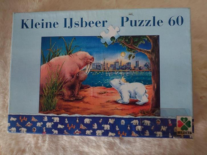 puzzel 60st Kleine IJsbeer, Kinderen en Baby's, Speelgoed | Kinderpuzzels, Gebruikt, Meer dan 50 stukjes, Ophalen of Verzenden