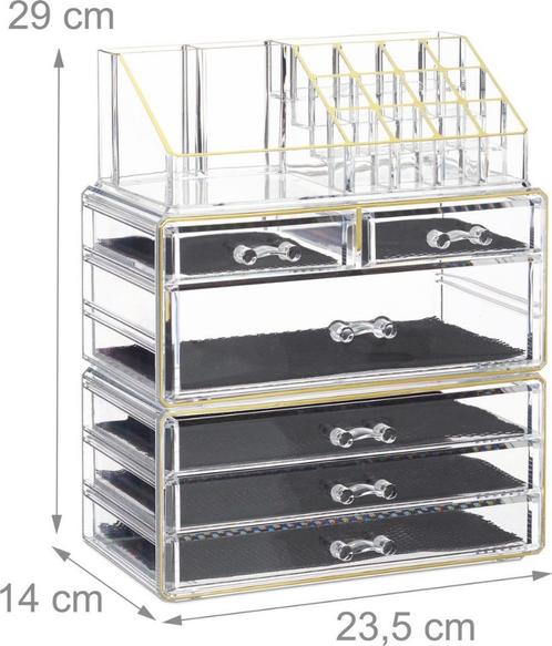 Make-up organizer, Sieraden, Tassen en Uiterlijk, Uiterlijk | Cosmetica en Make-up, Gebruikt, Make-up, Gehele gezicht, Overige kleuren