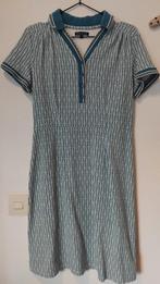 Vintage King Louie polo dress Bio Katoen Maat M/L, Blauw, Ophalen of Verzenden, Zo goed als nieuw, Knielengte