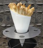 RVS Friet Statafel/Afvalbak met Patatzak, Ophalen, Reclamebord, HorecaBeelden, Nieuw