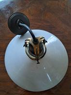 Vintage Jaren 20 Plafondlamp Metaal/Messing, Ophalen of Verzenden