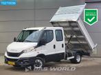 Iveco Daily 35C14 Euro6 Kipper Dubbel Cabine 3.5t Trekhaak A, Auto's, Bestelauto's, Gebruikt, Euro 6, Iveco, Wit