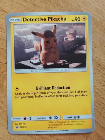 Detective Pikachu Pokémonkaart beschikbaar voor biedingen