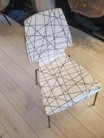 Eettafelstoelen Vilmar 6 stuks (3 wit - 3 wit/gestreept), Ophalen, Gebruikt, Wit, Vijf, Zes of meer stoelen