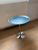 Alessi “Op-La” dienbladtafel / bijzettafel. Kleur blauw, Overige materialen, Minder dan 55 cm, Gebruikt, Rond
