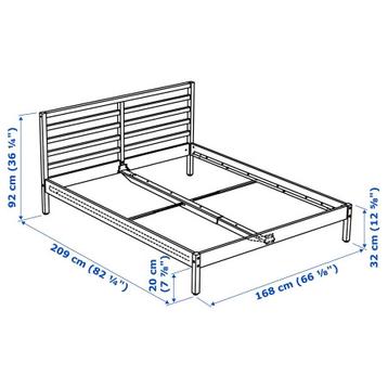 IKEA Tarva bed 160x200 cm met toebehoren - afbeelding 3