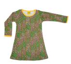 Duns jurkje groen roze paars 140-146 ecokatoen zgan, Ophalen of Verzenden, Zo goed als nieuw, Meisje, Jurk of Rok