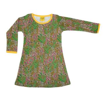 Duns jurkje groen roze paars 140-146 ecokatoen zgan beschikbaar voor biedingen