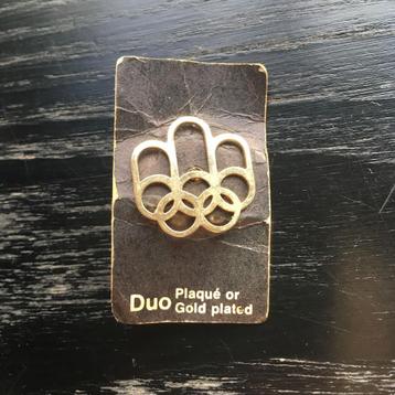 1976 Montreal Olympisch logo ringen verguld speld pin badge beschikbaar voor biedingen