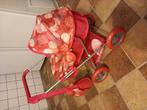 Poppen wagentje roze met tasje en bordje met  bestek., Ophalen, Zo goed als nieuw, Babypop