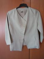 Chique naturel linnen blouse-jasje HUGO BOSS 42-44 snazzeys, Kleding | Dames, Verzenden, Beige, Maat 42/44 (L), Zo goed als nieuw