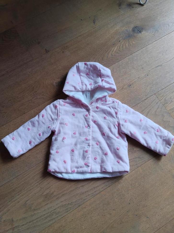 Girl's pink cotton jacket 6 months, Kinderen en Baby's, Babykleding | Maat 62, Zo goed als nieuw, Meisje, Jasje, Ophalen of Verzenden