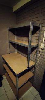Stellingkast met werkbank 180x100x60 cm gegalvaniseerd, Ophalen, Zo goed als nieuw
