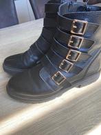 Biker boots, Lage of Enkellaarzen, Hush Puppies, Zo goed als nieuw, Zwart