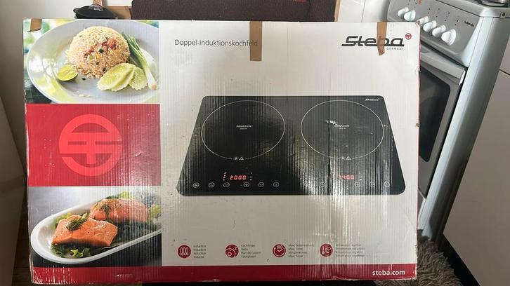 Steba dubbele inductie kookplaat, Witgoed en Apparatuur, Kookplaten, Nieuw, Vrijstaand, Inductie, 3 kookzones of minder, Energieklasse A of zuiniger